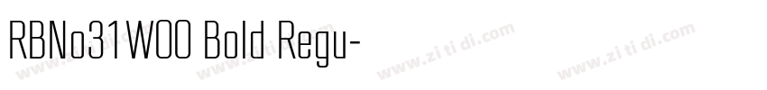 RBNo31W00 Bold Regu字体转换